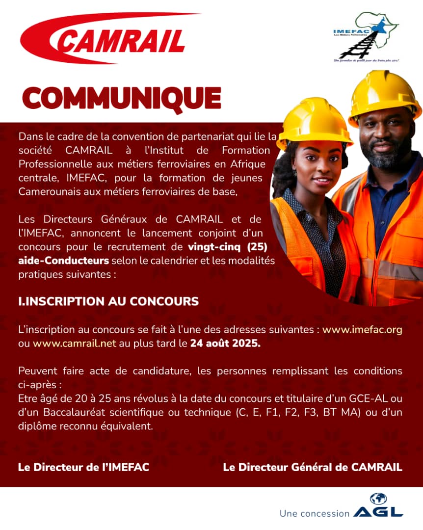 Concours CAMRAIL-IMEFAC